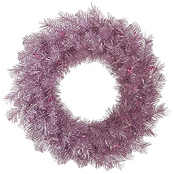48 Inch Orchid Pink Tinsel Wreath 3 48 Inch Orchid Pink Tinsel Wreath