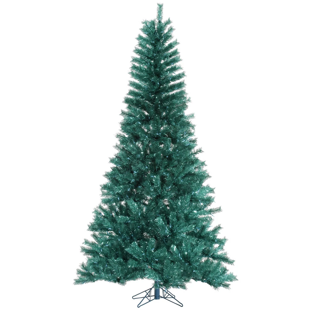 14 Foot Aqua Tinsel Artificial Christmas Tree Unlit 3 14 Foot Aqua Tinsel Artificial Christmas Tree Unlit