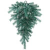 36 Inch Aqua Tinsel Artificial Christmas Teardrop 50 Teal Lights