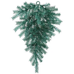 36 Inch Aqua Tinsel Artificial Christmas Teardrop 50 Teal Lights