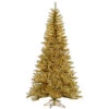 7.5 Foot Gold And Silver Tinsel Artificial Christmas Tree 700 Clear Lights -Winter Decor Hub a147676