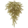 3 Foot Gold And Silver Tinsel Artificial Christmas Teardrop Unlit -Winter Decor Hub a147707