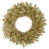 24 Inch Gold Silver Tinsel Artificial Christmas Wreath Unlit