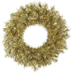 48 Inch Gold And Silver Tinsel Artificial Christmas Wreath Unlit 3 48 Inch Gold And Silver Tinsel Artificial Christmas Wreath Unlit