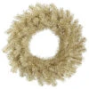 60 Inch White Gold Tinsel Wreath