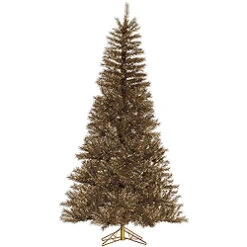 7.5 Foot Metal Mixed Tinsel Artificial Christmas Tree Unlit