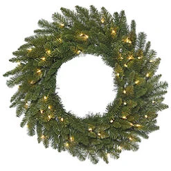 48 Inch Durango Spruce Wreath 200 DuraLit Clear Lights