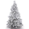 6.5 Foot Flocked Alberta Artificial Christmas Tree With Pine Cones Unlit 1 6.5 Foot Flocked Alberta Artificial Christmas Tree With Pine Cones Unlit -Winter Decor Hub a155265