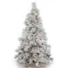 15 Foot Flocked Alberta Artificial Commercial Christmas Tree With Cones 3200 LED M5 Italian Warm White Mini Lights -Winter Decor Hub a155296led