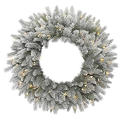 30 Inch Frosted Sable Wreath 50 DuraLit Clear Lights 3 30 Inch Frosted Sable Wreath 50 DuraLit Clear Lights
