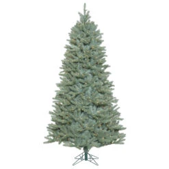 7.5 Foot Colorado Blue Spruce Artificial Christmas Tree 800 LED Warm White Italian Style Lights