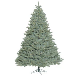7.5 Foot Colorado Blue Spruce Artificial Christmas Tree With 1250 Clear Lights