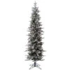 7 Foot Frosted Glitter Tannenbaum Pine Artificial Christmas Tree Unlit -Winter Decor Hub a167970
