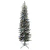 7 Foot Frosted Glitter Tannenbaum Pine Artificial Christmas Tree 300 Multi Colored LED Lights 1 7 Foot Frosted Glitter Tannenbaum Pine Artificial Christmas Tree 300 Multi Colored LED Lights -Winter Decor Hub a167972led