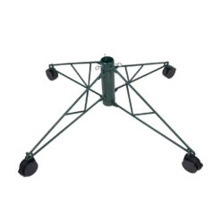 40 Inch Green Rolling Metal Artificial Christmas Tree Stand 9.5 To 12 Foot Trees