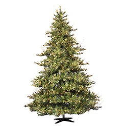7.5 Foot Mixed Country Artificial Christmas Tree 800 DuraLit Clear Lights