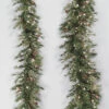 6 Foot Mixed Country Pine Garland 50 LED Warm White Lights -Winter Decor Hub a801709led