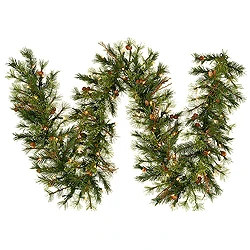 9 Foot Mixed Country Garland 70 Clear Lights 3 9 Foot Mixed Country Garland 70 Clear Lights