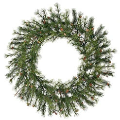 48 Inch Mixed Country Pine Artificial Christmas Wreath Unlit