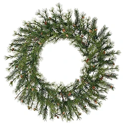 48 Inch Mixed Country Pine Artificial Christmas Wreath Unlit 3 48 Inch Mixed Country Pine Artificial Christmas Wreath Unlit