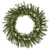 48 Inch Mixed Country Wreath 140 Clear Lights -Winter Decor Hub a801849