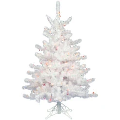 2 Foot Crystal White Artificial Christmas Tree Unlit