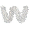 9 Foot Crystal White Garland 50 LED Warm White Lights -Winter Decor Hub a805813led