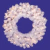 24 Inch Crystal White Wreath 50 LED Warm White Lights