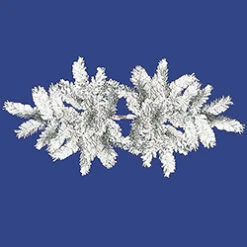 36 Inch Flocked Alaskan Door Swag