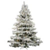 5.5 Foot Flocked Alaskan Pine Artificial Christmas Tree 450 LED Warm White Lights -Winter Decor Hub a806356led