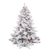 6.5 Foot Flocked Alaskan Artificial Christmas Tree 600 DuraLit Multi Lights 2 6.5 Foot Flocked Alaskan Artificial Christmas Tree 600 DuraLit Multi Lights -Winter Decor Hub a806367