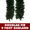 9 Foot Douglas Fir Artificial Christmas Garland Unlit -Winter Decor Hub a808711