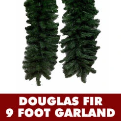 9 Foot Douglas Fir Artificial Christmas Garland Unlit