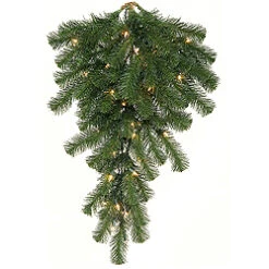 30 Inch Douglas Artificial Christmas Teardrop 50 DuraLit Clear Light