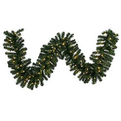 50 Foot Douglas Fir Garland 350 LED Warm White Lights
