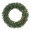 48 Inch Douglas Fir Wreath 150 DuraLit Clear Lights -Winter Decor Hub a808848