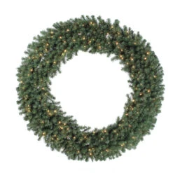 6 Foot Douglas Artificial Christmas Wreath 200 DuraLit Clear Lights