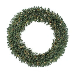 7 Foot Douglas Fir Artificial Christmas Wreath 400 LED Warm White Lights