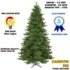 7.5 Foot Camdon Fir Lighted Artificial Christmas Tree With Multi Tree Lights -Winter Decor Hub a860977