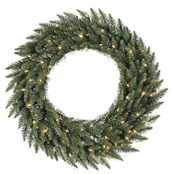 5 Foot Camdon Fir Artificial Christmas Wreath 200 LED Multi Color Lights