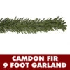 9 Foot Camdon Fir Artificial Christmas Garland 14 Inch Wide 100 DuraLit Incandescent Clear Mini Lights -Winter Decor Hub a861111