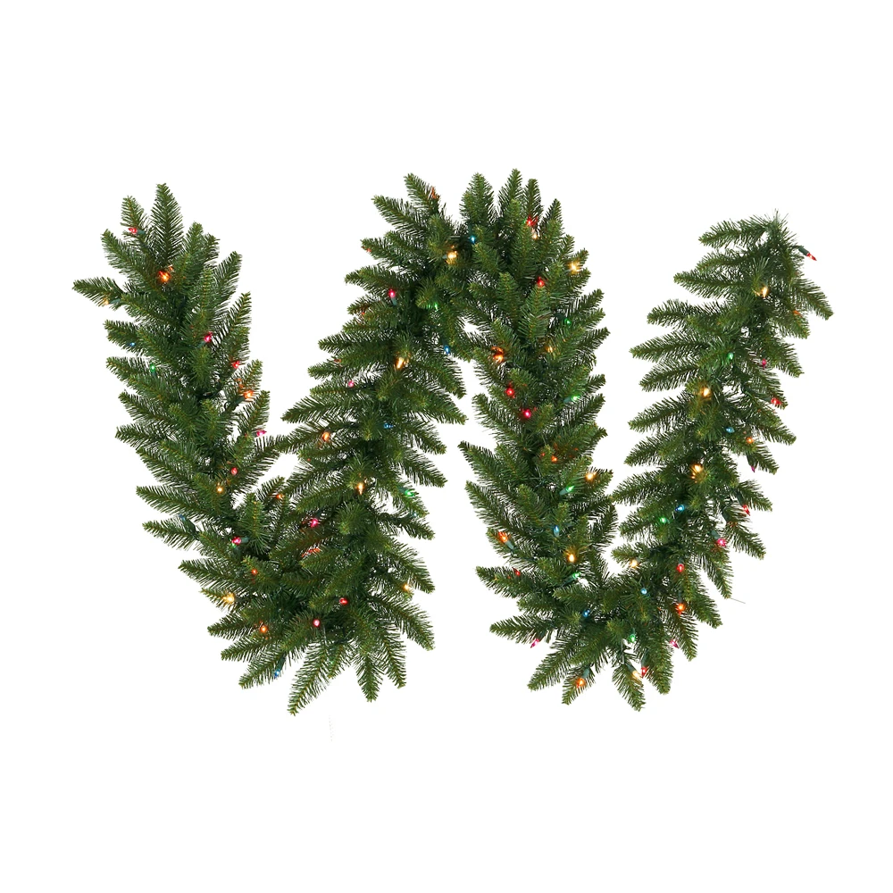 9 Foot Camdon Fir Artificial Christmas Garland 14 Inch Wide 100 LED M5 Italian Multi Color Mini Lights 3 9 Foot Camdon Fir Artificial Christmas Garland 14 Inch Wide 100 LED M5 Italian Multi Color Mini Lights