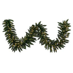 25 Foot Camdon Fir Garland 450 LED Warm White Lights