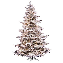 7.5 Foot Flocked Sierra Artificial Christmas Tree 750 DuraLit Clear Lights 3 7.5 Foot Flocked Sierra Artificial Christmas Tree 750 DuraLit Clear Lights