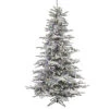 12 Foot Flocked Sierra Artificial Christmas Tree 1850 LED M5 Italian Multi Color Mini Lights -Winter Decor Hub a861892led