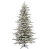 6.5 Foot Flocked Slim Sierra Artificial Christmas Tree 550 LED Warm White Lights 1 6.5 Foot Flocked Slim Sierra Artificial Christmas Tree 550 LED Warm White Lights -Winter Decor Hub a862066led