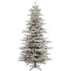 7.5 Foot Flocked Slim Sierra Artificial Christmas Tree 700 Clear Lights