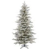 7.5 Foot Flocked Slim Sierra Artificial Christmas Tree 700 LED Warm White Lights -Winter Decor Hub a862076led