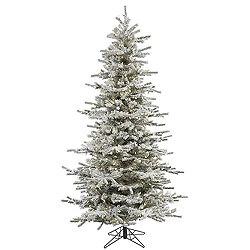 7.5 Foot Flocked Slim Sierra Artificial Christmas Tree 700 LED Warm White Lights 3 7.5 Foot Flocked Slim Sierra Artificial Christmas Tree 700 LED Warm White Lights