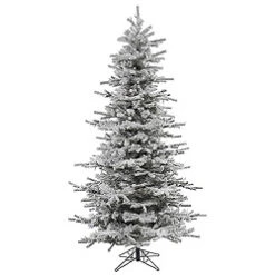 10 Foot Flocked Slim Sierra Artificial Christmas Tree Unlit